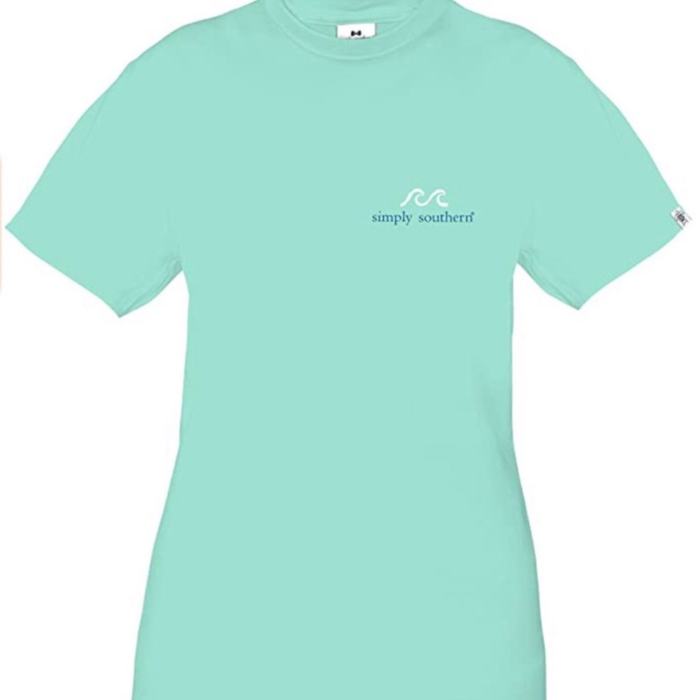 Simply Southern Green Short Sleeve‎ Polo Graphic Tee - Picture 2 of 2